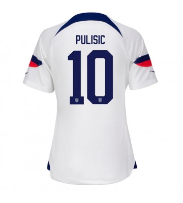 Forenede Stater Christian Pulisic #10 Replika Hjemmebanetrøje Dame VM 2022 Kortærmet